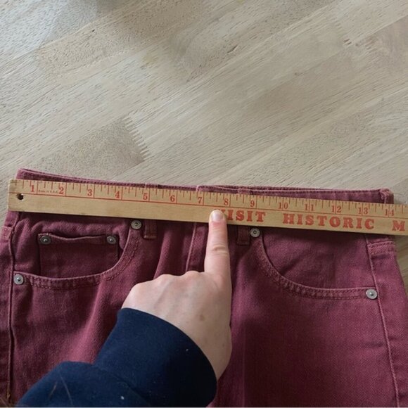 Frank And Oak Cranberry/ Maroon Tapered Stevie Jeans Women’s 27 - Picture 7 of 7